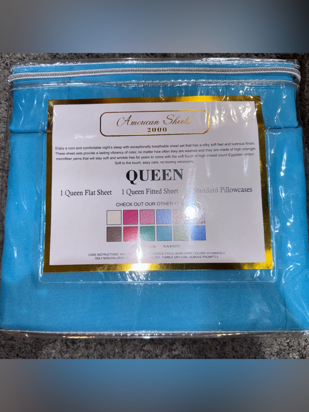 American Sheets 2000 Queen Bed Sheet Set New